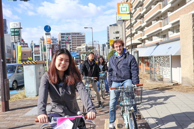 5-Hour Osaka Bike Tour to the Neighborhood of Osaka Castle - Lunch, tea, and street food: included energy (with one important caveat)