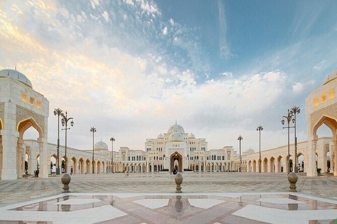 Abu Dhabi Tour from Dubai With Gold Coffee At Emirates Palace - Sheikh Zayed Grand Mosque: White Marble, Big Capacity, Clear Expectations