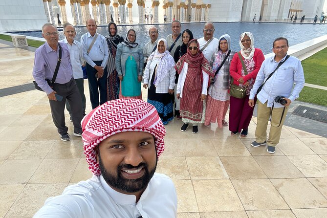 Abu Dhabi Tour Grand Mosque Heritage Village Emirates Palace - Ferrari World on Yas Island: photos outside, no ride tickets