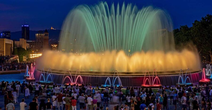 Barcelona Cable Car Sky Views, Magic Fountain & Castle Visit - From Gran Teatre del Liceu to Palau Güell: Gaudí-era context without the overload