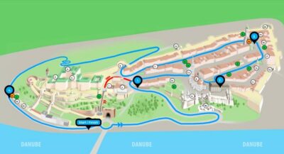 Budapest: Official Buda Castle Electric Hop-On Hop-Off Bus - Getting on near the Chain Bridge: Clark Adam Square ticket control