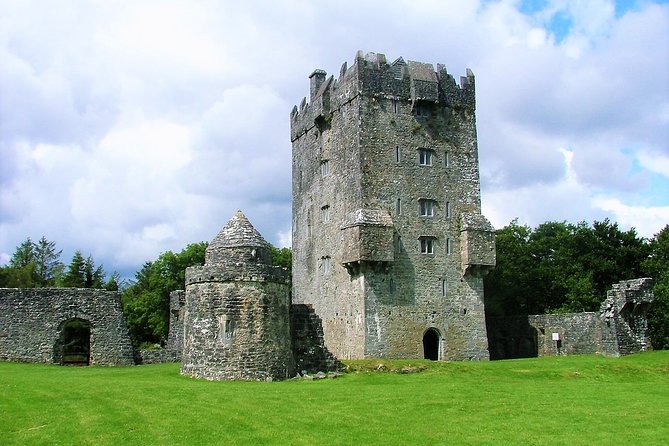 Castles of Connemara tour departing Galway city. Guided. Full day - Aughnanure Castle on Lough Corrib: a real tower house, not a theme-park stop