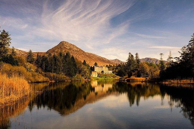 Castles of Connemara tour departing Galway city. Guided. Full day - Clifden Castle ruins on the Sky Road: Gothic Revival, then real-life abandonment