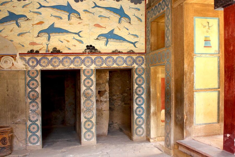 Crete: Palace of Knossos E-Ticket and Audio Guide - South Propylaeum and procession frescoes: where the story gets human