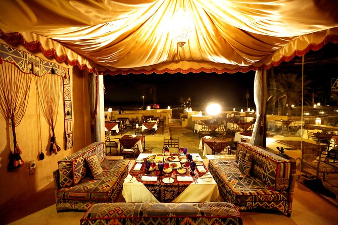 Dubai: Luxury Desert Fortress Dinner, Camel Ride & Live Shows - Belly dancing, Tanoura, and fire show: how the entertainment plays out