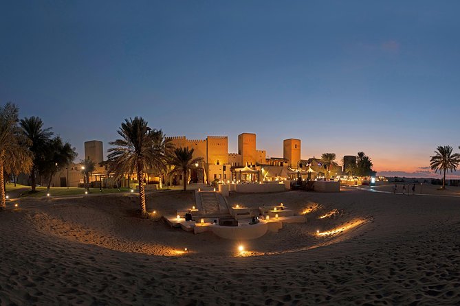 Dubai: Luxury Desert Fortress Dinner, Camel Ride & Live Shows - Optional upgrades: dune bashing and unlimited house beverages