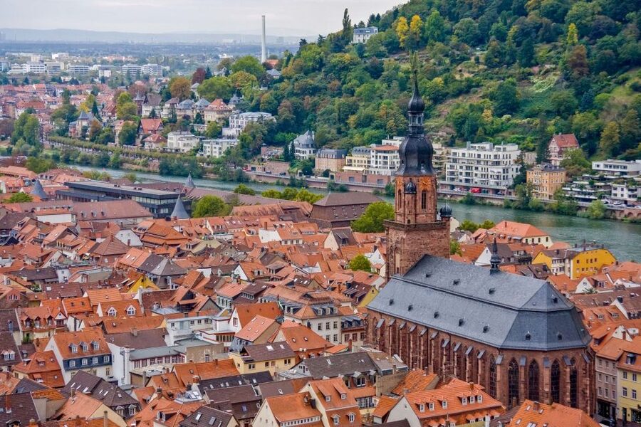 From Frankfurt: Heidelberg, Castle and Old City Guided Tour - Heidelberg Castle ruins: courtyard, terrace panoramas, and the giant wine barrels
