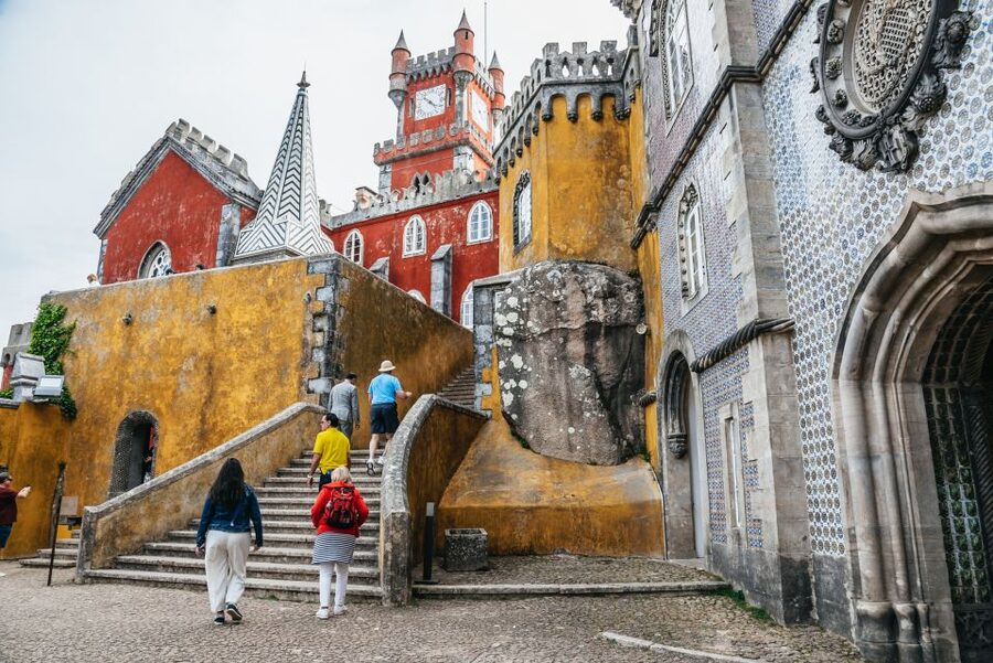 From Lisbon: Sintra Tour - Pena, Regaleira & Monserrate - National Palace of Sintra: tiles, ceilings, and royal theater