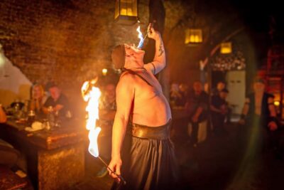 From Prague: Medieval Dinner, Show, Castle and Brewery - Dětenice Castle tour: Baroque rooms, hunting trophies, and a brisk pace