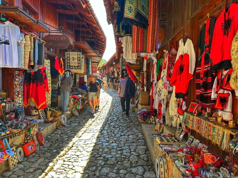 From Tirana: Kruja Castle, Old Bazaar & Sari Salltik View - Krujë Old Bazaar walk: handcraft shopping with context