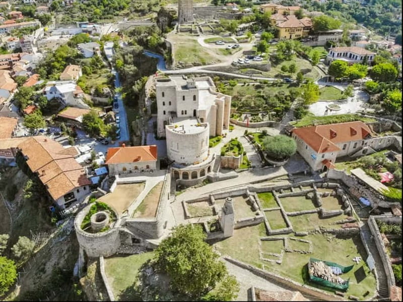 From Tirana: Kruja Castle, Old Bazaar & Sari Salltik View - Inside Krujë Castle: Skanderbeg Museum, walls, and the secret entrance