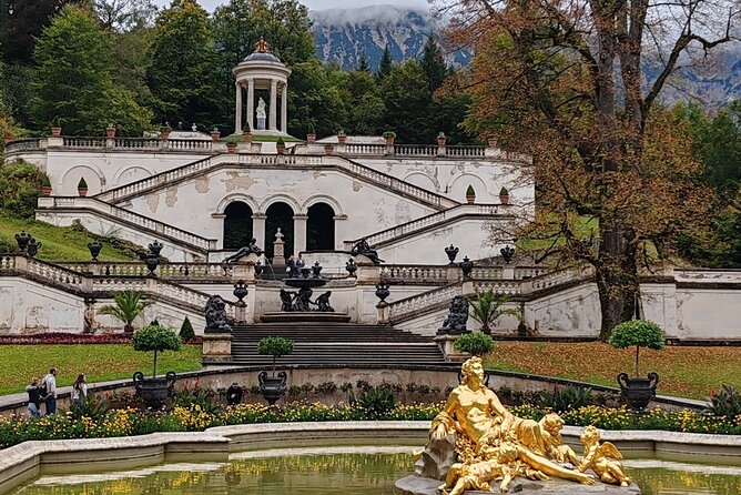 Half Day Private Tour Linderhof Castle & Oberammergau incl Ettal - Schloss Linderhof: gardens-first time at Ludwig’s other palace