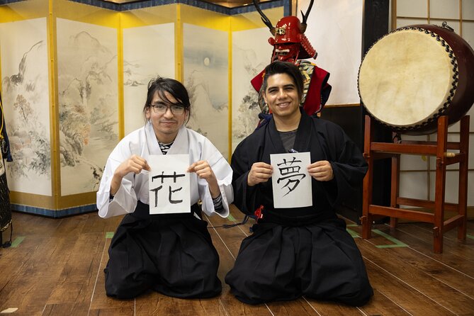 Learning Zen of Japanese Calligraphy in kimono near Osaka Castle - Why This Shodo-and-Kimono Class Works So Well Near Osaka Castle