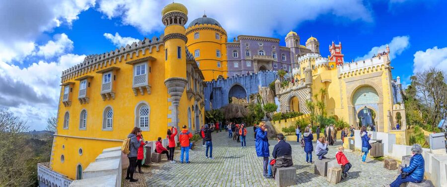 Lisbon: Pena Palace, Sintra, Regaleira, Roca, Cascais Tour - Pena Palace (and Pena Park): what the guided time really delivers