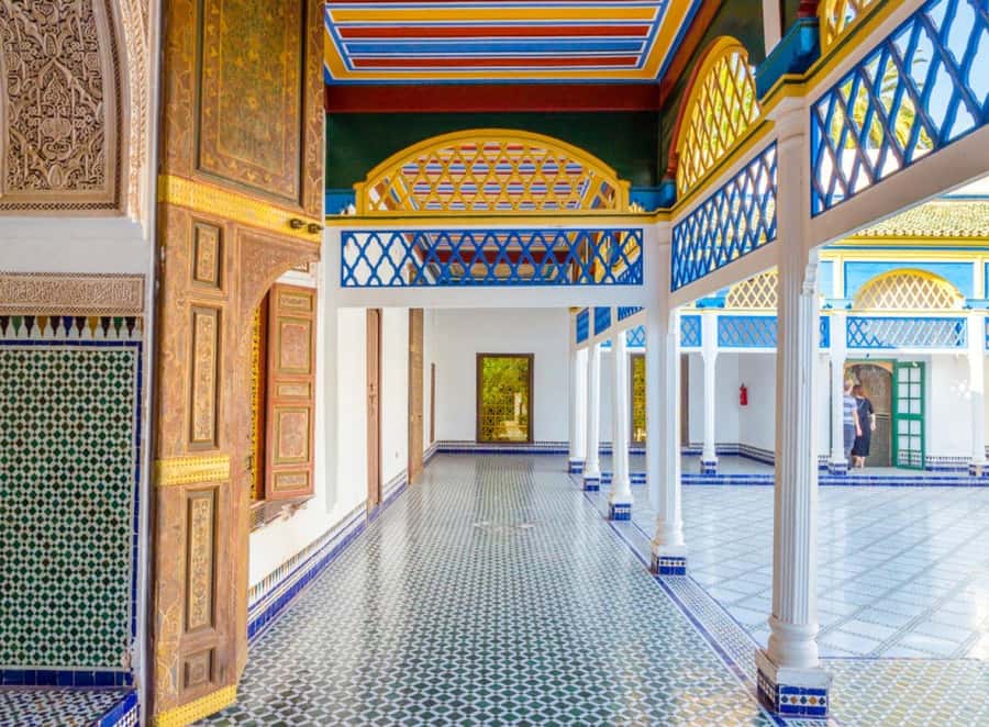 Marrakech: Bahia Palace, Madrasa Bn Yousef, Souk Medina Tour - Bahia Palace walkthrough: courtyards, tiles, and royal-era scale