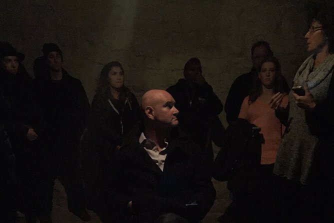 Night Ghost Tour of Pythian Castle in Springfield Missouri - Entering the route: ballroom storytelling before the basement gets real