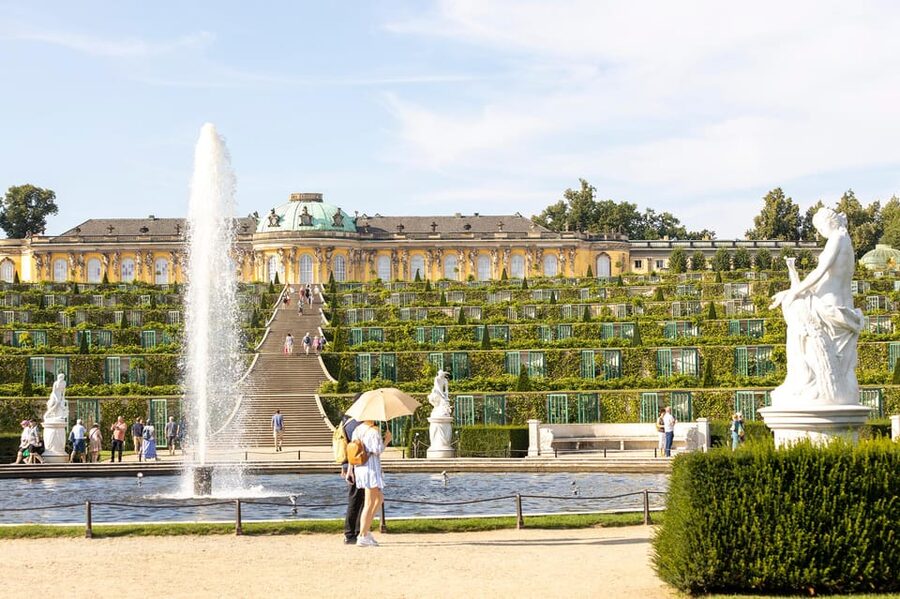Potsdam: Sanssouci Palace and Prussian Palaces Entry Ticket - Sanssouci Palace: Rococo Rooms and a Vineyard-Top Setting