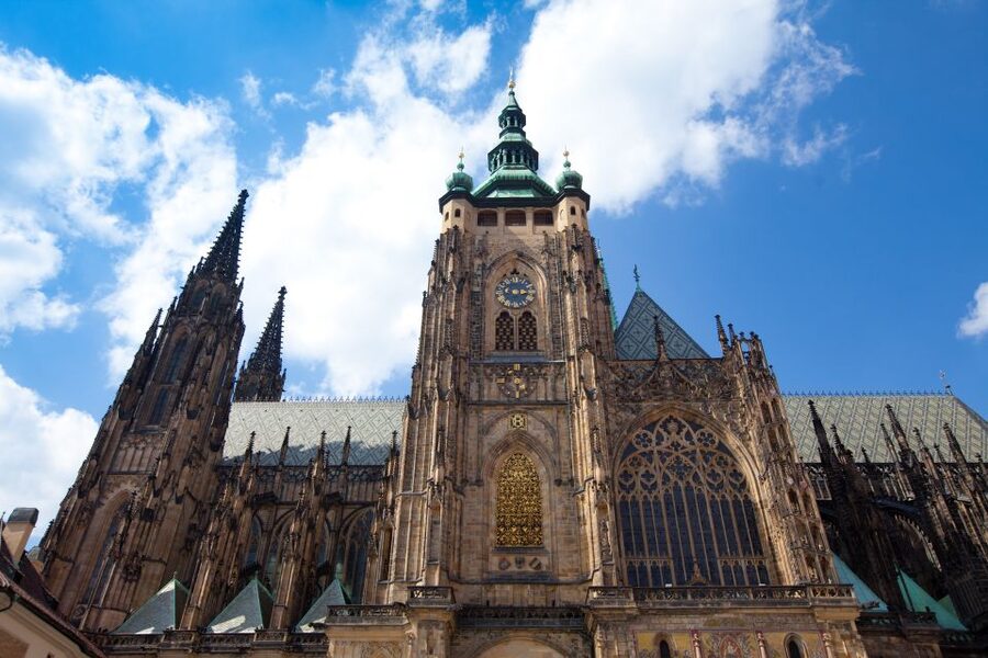 Prague Castle & Castle District: 2-Hour Guided Tour - Old Royal Palace and the Czech state symbol behind the walls