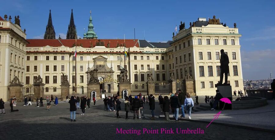 Prague Castle: Small-Group Tour with Visit to Interiors - Finding Your Guide at Hradcany Square (The Pink Umbrella Trick)
