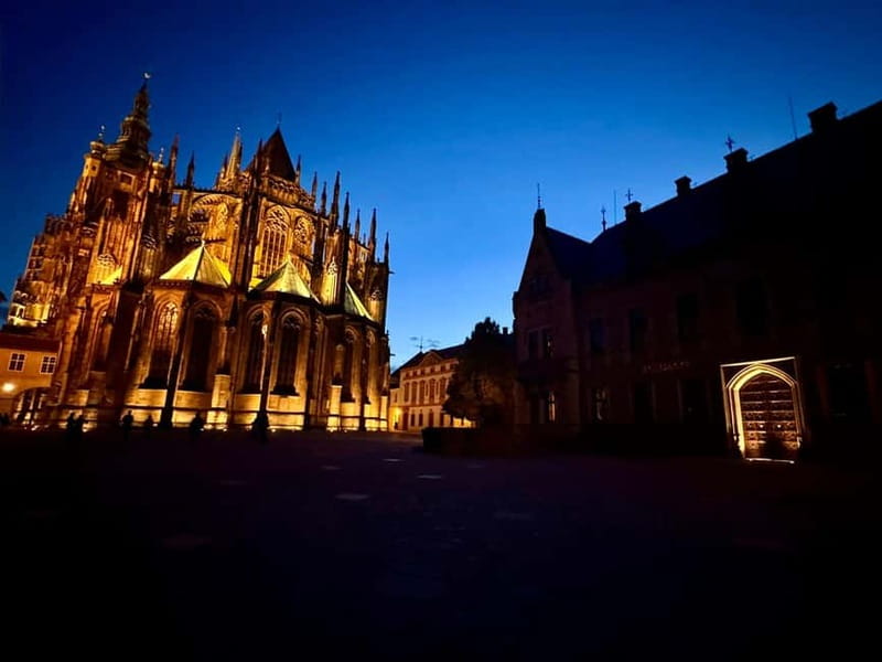 Prague: Night Walk through Prague Castle with City Views - New Royal Palace, Old Royal Palace, and the “who lived here” factor