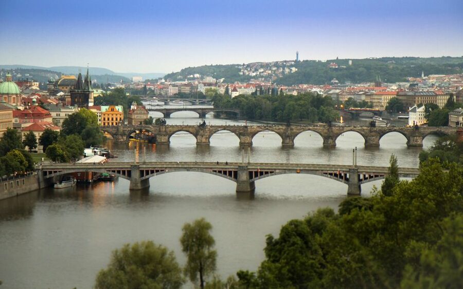 Prague: Stunning Viewpoints, Castle, City & Park E-Bike Tour - Hlávkový most: the river crossing feeling gives you momentum
