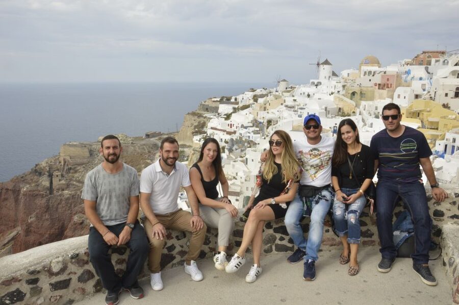 Santorini: Small-Group Highlights Tour of Venetian Castles - Firostefani photo stop: Blue Dome angles and the Rock of Skaros