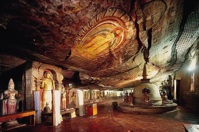 Sigiriya Rock and Dambulla Cave All Inclusive Private Day Trip - Dambulla Cave Temple: Golden Temples, Painted Ceilings, and Buddha Statues