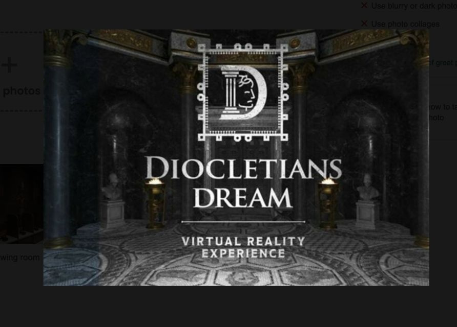 Split: Diocletian's Palace Virtual Reality Experience - Duration and pacing: great for a break, not for a full deep tour