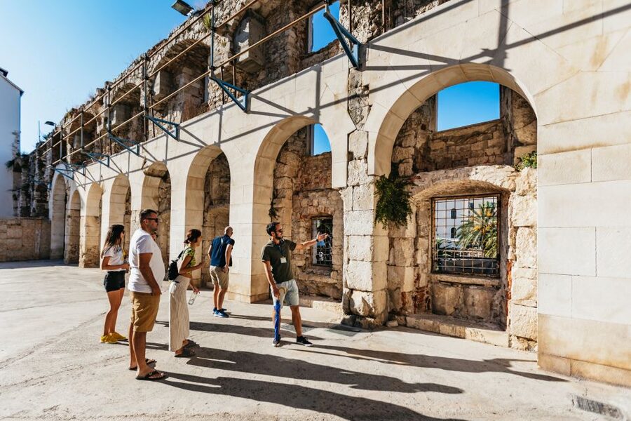 Split: Old Town and Diocletian Palace Walking Tour - Riva Promenade Views: Marjan Hill, the Sea, and a Cleaner Ending