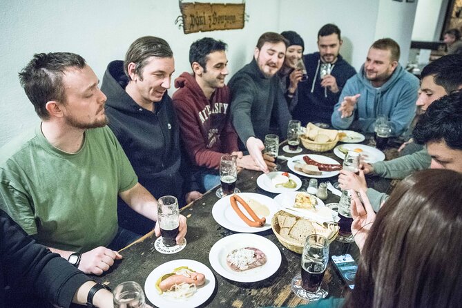 The Castle Side Breweries & Pubs small-group with PragueWay - U Černého vola: black lager, classic pub feel, and a proper beer snack
