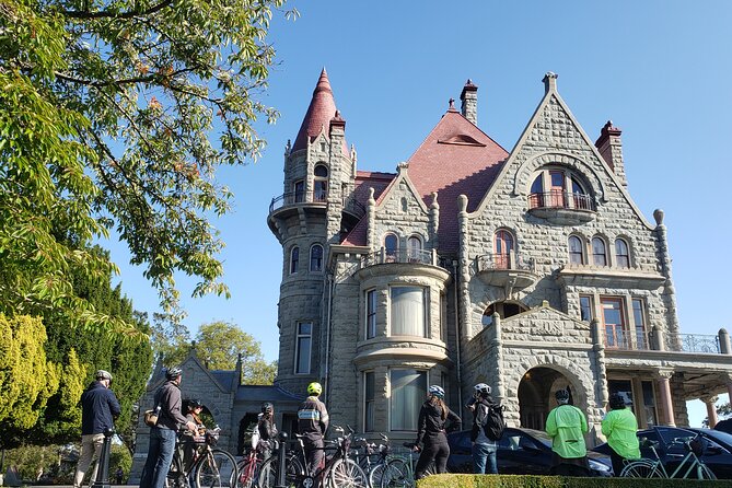 Victoria City Highlights Pedal or E-Bike Tour - Hoods & Legends - Fernwood’s character ride up to Craigdarroch Castle
