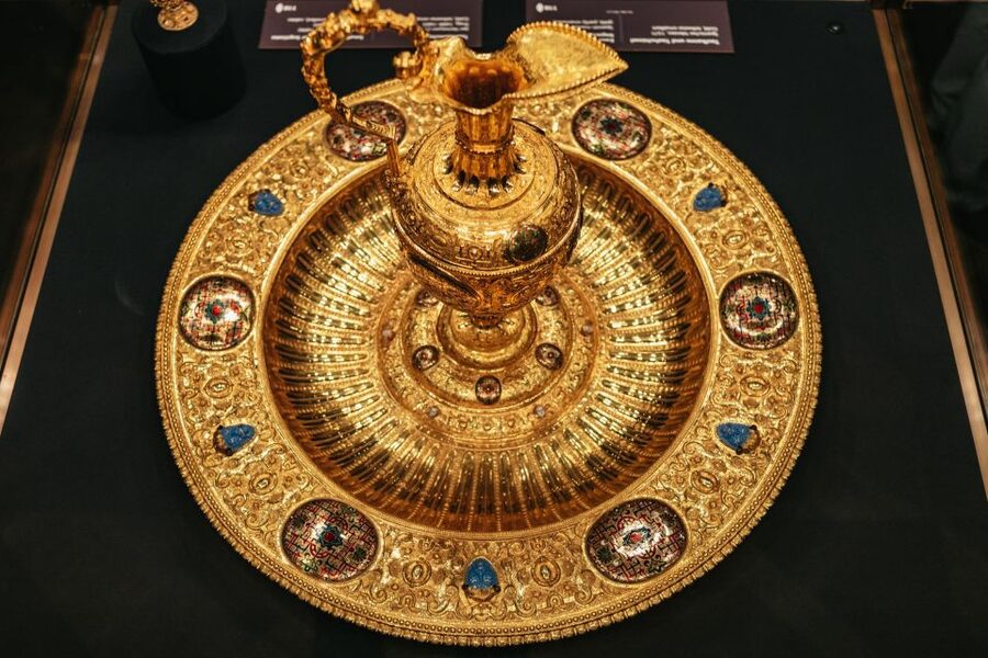 Vienna: Imperial Treasury in the Hofburg Palace - Legendary Relics: Holy Lance, Holy Grail (Agate Bowl), and Unicorn Horn